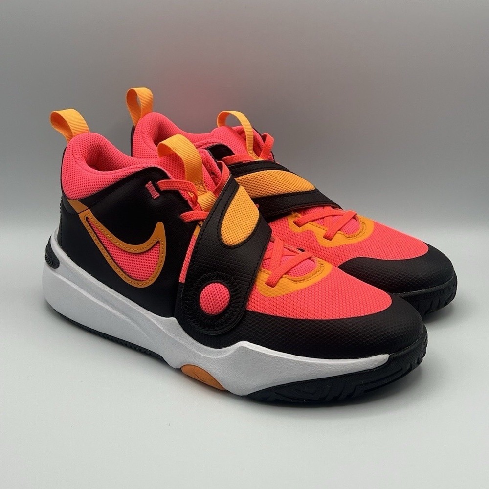 Nike Team Hustle D11‎ Black Punch Basketball Shoes - Kids Youth Size 6.5 NEW